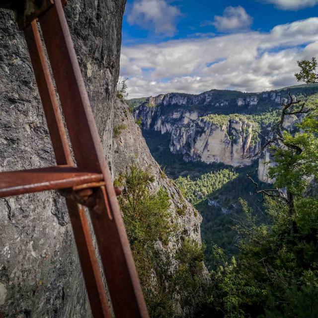 Rando Echelles Cinglegros Aventure 14 Gorges Du Tarn Laetitia Raisin Robert