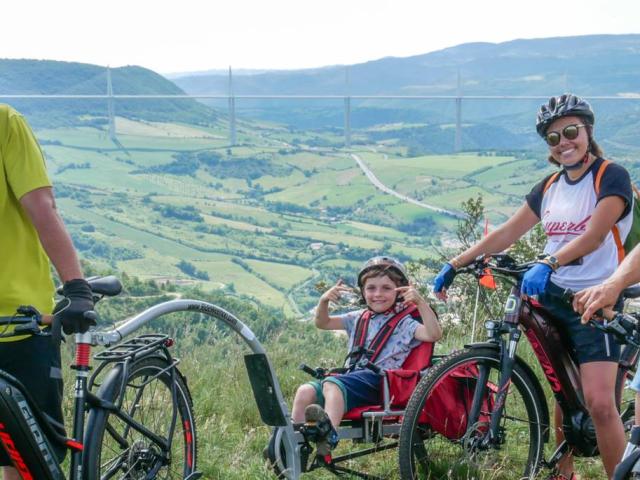 Family mountain biking